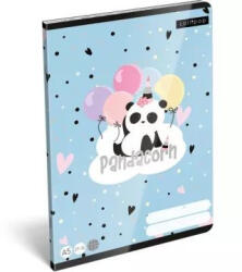 Lizzy Card Pandacorn: Panda mintás négyzetrácsos füzet, A5 - kreativjatek