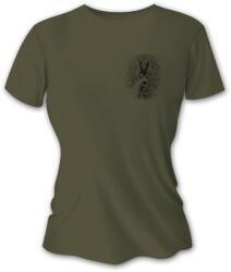 TETRAO Női rövid ujjú póló őzbak kicsi - zöld