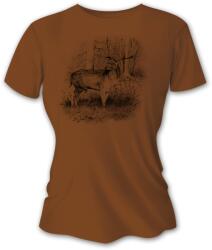 TETRAO Női rövid ujjú póló barna - dámszarvas