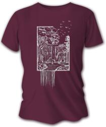 TETRAO Női rövid ujjú póló vízesés - bordó