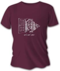 TETRAO Férfi rövid ujjú póló ajtó - bordó