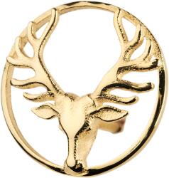 TETRAO Arany fülbevaló szarvasfej