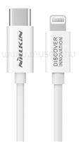 Nillkin SUPERSPEED adatkábel (Type-C - lightning, 18W, PD gyorstöltő, 100cm) FEHÉR (GP-88330) (GP-88330)