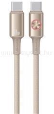 USAMS HUAN adatkábel (Type-C - Type-C, 60W, PD gyorstöltő, 120cm) TITÁNSZÜRKE (SJ752USB02) (SJ752USB02) - mysoft