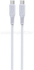 DEVIA GRS adatkábel Type-C - Type-C, 100cm, FEHÉR (ST399633) (ST399633)