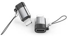 Awei Xiaomi Redmi Note 17 / iPhone 14 Plus A11 adapter Type-C aljzat - lightning, OTG, VILÁGOSSZÜRKE (AWEI_A11) (AWEI_A11)