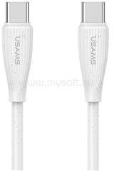 USAMS GREEN SERIES adatkábel Type-C - Type-C, 100cm, FEHÉR (SJ716USB02) (SJ716USB02)