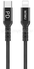 WIWU iPhone 14 Plus / 14 Pro Max / 14 Pro adatkábel Type-C - lightning, 100cm, FEKETE (WP101_B) (WP101_B)