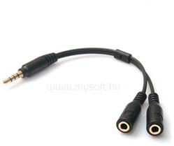 Gigapack audió adapter kábel elosztó, 10cm, FEKETE (GP-68795) (GP-68795)