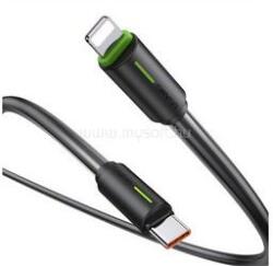 USAMS YU adatkábel (Type-C - lightning, 30W, gyorstöltő, 100cm) FEKETE (SJ735USB01) (SJ735USB01)