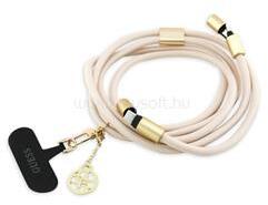 CG MOBILE GUESS CROSSBODY STRAP 4G CHARM adatkábel Type-C - Type-C, 150cm, BÉZS (GUCCUCNY4GDE) (GUCCUCNY4GDE)
