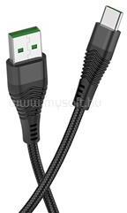hoco. U53 adatkábel (USB - Type-C, gyorstöltő, 120cm, törésgátló, cipőfűző) FEKETE (HOCO_U53_TYPE-C_B) (HOCO_U53_TYPE-C_B)