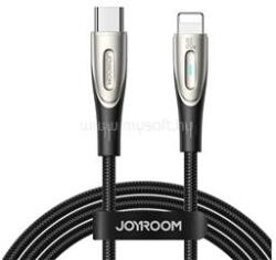 JOYROOM STAR-LIGHT adatkábel (Type-C - lightning, 30W, 120cm, gyorstöltő, LED jelzés) FEKETE (JOYROOM_SA27-CL3_1) (JOYROOM_SA27-CL3_1)