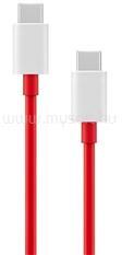 OnePlus WARP adatkábel (Type-C - Type-C, gyorstöltő, 100cm, törésgátló) PIROS (57983114739) (57983114739)