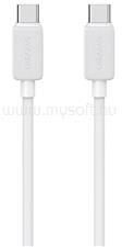 USAMS KY adatkábel (Type-C - Type-C, 60W, gyorstöltő, 100cm) FEHÉR (SJ691USB02) (SJ691USB02) - mysoft