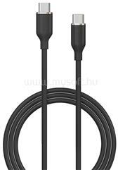 DEVIA JELLY adatkábel (Type-C - Type-C, 60W, gyorstöltő, 120cm) FEKETE (ST386657) (ST386657)