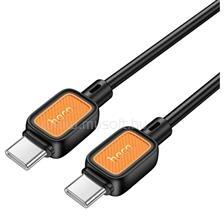 hoco. X108 adatkábel (Type-C - Type-C, 60W, gyorstöltő, 100cm) FEKETE (HOCO_X108_C_C_B) (HOCO_X108_C_C_B)