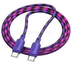hoco. X116 adatkábel Type-C - Type-C, 100cm, LILA (HOCO_X116_C_C_P) (HOCO_X116_C_C_P)
