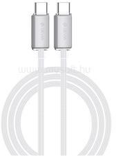 DEVIA EXTREME adatkábel (Type-C - Type-C, 60W, PD gyorstöltő, 150cm, törésgátló) FEHÉR (ST105737) (ST105737)