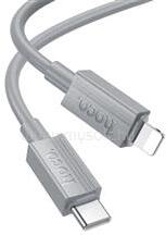 hoco. X107 adatkábel (Type-C - lightning, 27W, PD gyorstöltő, 100cm) VILÁGOSSZÜRKE (HOCO_X107_G) (HOCO_X107_G)