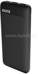 AVAX PB120 LIGHTY+ 20W 10.000mAh powerbank USB-C (PD 3.0) + 2×USB-A (fekete) (AVAX_PB120) (AVAX_PB120)