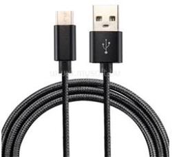 Gigapack Adatkábel (USB - Type-C, 100cm, cipőfűző) FEKETE (GP-72999) (GP-72999)