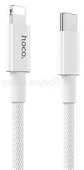hoco. X56 adatkábel (Type-C - lightning, 3A, PD gyorstöltő, 100cm, cipőfűző) FEHÉR (HOCO_X56_LIGHTNING_W) (HOCO_X56_LIGHTNING_W)