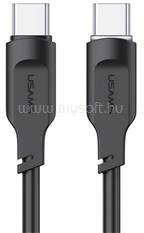 USAMS LITHE SERIES adatkábel Type-C - Type-C, 120cm, FEKETE (SJ567USB01) (SJ567USB01)