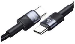 USAMS adatkábel (Type-C - Type-C, 60W, PD gyorstöltő, 120cm, cipőfűző) FEKETE (SJ724USBSG01_) (SJ724USBSG01_)