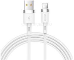 JOYROOM adatkábel (USB - lightning, 2.4A, gyorstöltő, 120cm, törésgátló) FEHÉR (JOYROOM_S-1224N2_LIGHTNING_WHITE) (JOYROOM_S-1224N2_LIGHTNING_WHITE)