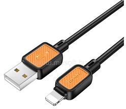 hoco. X108 adatkábel (USB - lightning, 2, 4A, gyorstöltő, 100cm) FEKETE (HOCO_X108_BLACK) (HOCO_X108_BLACK)