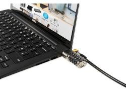 Dell 461-AAEU Fekete, Rozsdamentes acél 1, 8 M kábelzár (461-AAEU)