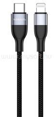 USAMS iPhone 14 Plus / 14 Pro / 14 USAMS MJEMS adatkábel Type-C - lightning, 120cm, FEKETE (SJ330_B) (SJ330_B)