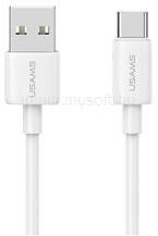 USAMS YD SERIES adatkábel (USB - Type-C, 18W, 3A, gyorstöltő, 100cm) FEHÉR (SJ708USB02) (SJ708USB02) - mysoft