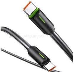 USAMS YU adatkábel (Type-C - Type-C, 60W, gyorstöltő, 100cm) FEKETE (SJ734USB01) (SJ734USB01)