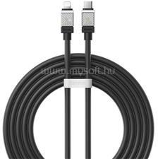 Baseus COOLPLAY adatkábel (Type-C - lightning, 20W, gyorstöltő, 200cm, törésgátló) FEKETE (CAKW000101) (CAKW000101)