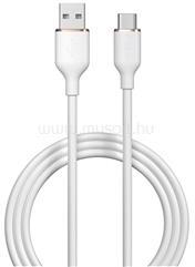 DEVIA JELLY adatkábel (USB -Type-C, 2.4A, gyorstöltő, 120cm) FEHÉR (ST386626) (ST386626)