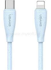 USAMS GREEN SERIES adatkábel (Type-C - lightning, 30W, gyorstöltő, 100cm) VILÁGOSKÉK (SJ717USB03) (SJ717USB03) - mysoft