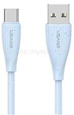 USAMS GREEN SERIES adatkábel (USB - Type-C, 18W, 3A, gyorstöltő, 100cm) VILÁGOSKÉK (SJ714USB03) (SJ714USB03)