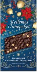  Ünnepi táblás étcsokoládé 100g áfonyával