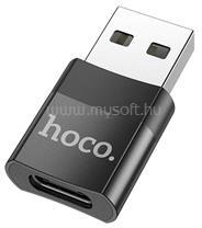 hoco. UA17 adapter (USB - Type-C aljzat, adatátvitel és töltés, OTG) FEKETE (HOCO_UA17_TYPEC_USB) (HOCO_UA17_TYPEC_USB)
