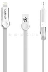 Nillkin PLUS III adatkábel (USB - microUSB/lightning, 100cm, lapos kábel) FEHÉR (GP-24198) (GP-24198)