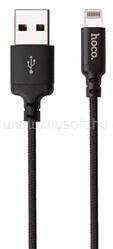 hoco. X14 adatkábel (USB - lightning, gyorstöltő, 100cm, cipőfűző) FEKETE (HOCO_X14_LIGHT_1M_B) (HOCO_X14_LIGHT_1M_B)