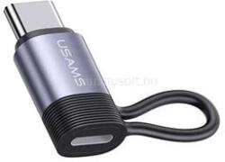 USAMS US-SJ677 AU17 adapter Lightning aljzat - Type-C FEKETE (SJ677LN01) (SJ677LN01)