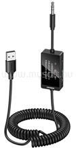 UGREEN bluetooth audió adapter (v5.4, 3.5mm jack, TX/RX funkció, spirál kábel) FEKETE (UGREEN_45236) (UGREEN_45236)