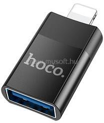 hoco. Xiaomi Redmi Note 17 / iPhone 14 Plus UA17 adapter USB aljzat - lightning, adatátvitel és töltés, FEKETE (HOCO_UA17_USB_LIGHTNING) (HOCO_UA17_USB_LIGHTNING)