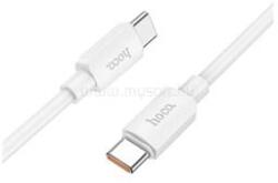 hoco. X96 adatkábel (Type-C - Type-C, 5A, 100W, PD gyorstöltő, 100cm) FEHÉR (HOCO_X96_6A_TYPE_C_W) (HOCO_X96_6A_TYPE_C_W)