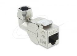 Delock Keystone modul RJ45 aljzat LSA, Cat. 6A, szerszám nélküli, 90 -os hajlítású, árnyékolt (90374) (90374)