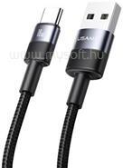 USAMS SY SERIES adatkábel (USB - Type-C, 3A, 18W, gyorstöltő, 120cm) FEKETE (SJ718USB01) (SJ718USB01)