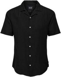 ONLY Sons férfi ing, 22025116, pamut/lenvászon, M INTL, fekete (0000304805318_M)